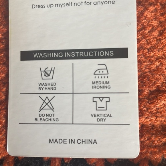 Angashion Womens Sweater - Orange With Stripes - Picture 4 of 7